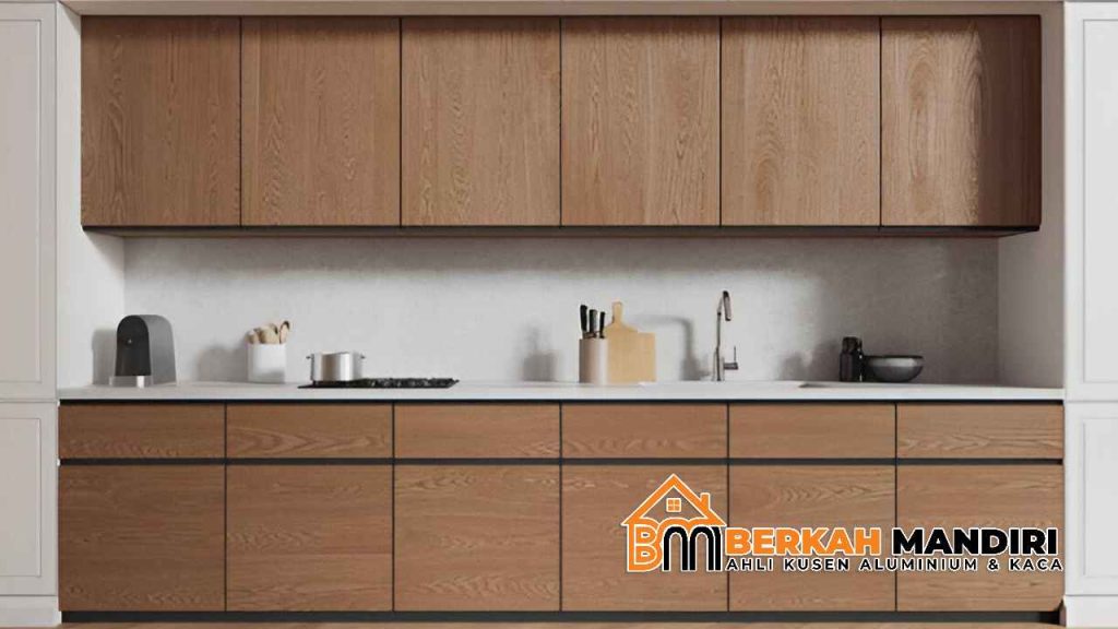 Tukang Kitchen Set Motif Kayu di Bekasi