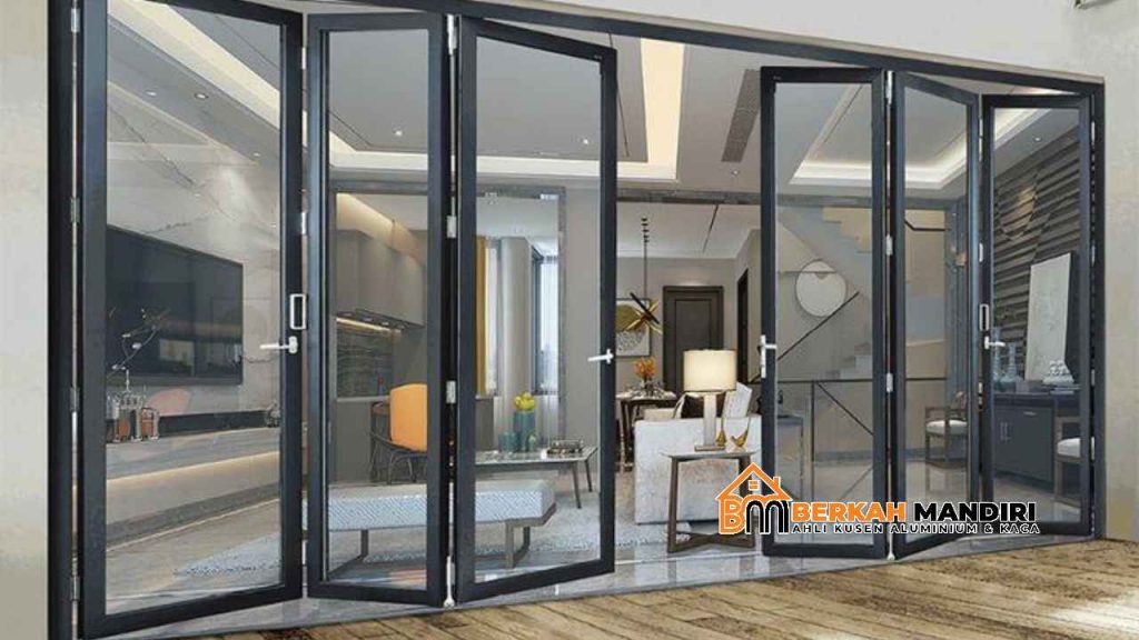Pintu lipat Jakarta Selatan bahan aluminium tahan lama dan elegan