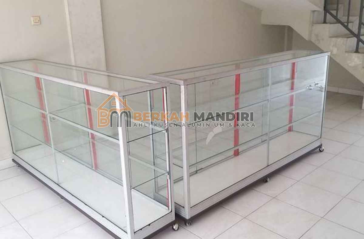 Model Etalase Kaca Minimalis Cikarang Bekasi Desain Elegan