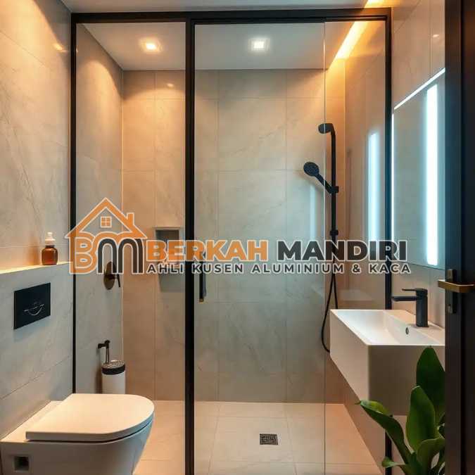Sekat Kaca Shower Kamar Mandi Sempit: Solusi Luas & Mewah Area Jakarta