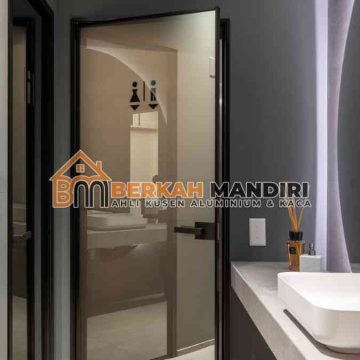 Spesialis Pintu Swing Kaca Sandblast Tangerang Motif Custom