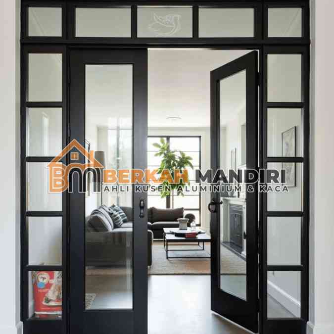 Pintu Swing Kaca Jakarta Pusat Custom Ukuran Presisi & Rapi