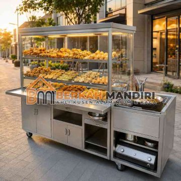 bikin gerobak aluminium Jakarta custom anti karat garansi