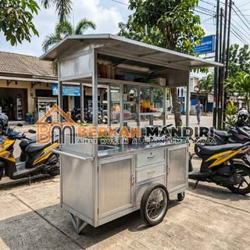 Vendor Gerobak Aluminium Tangerang Outdoor Tahan Hujan Badai